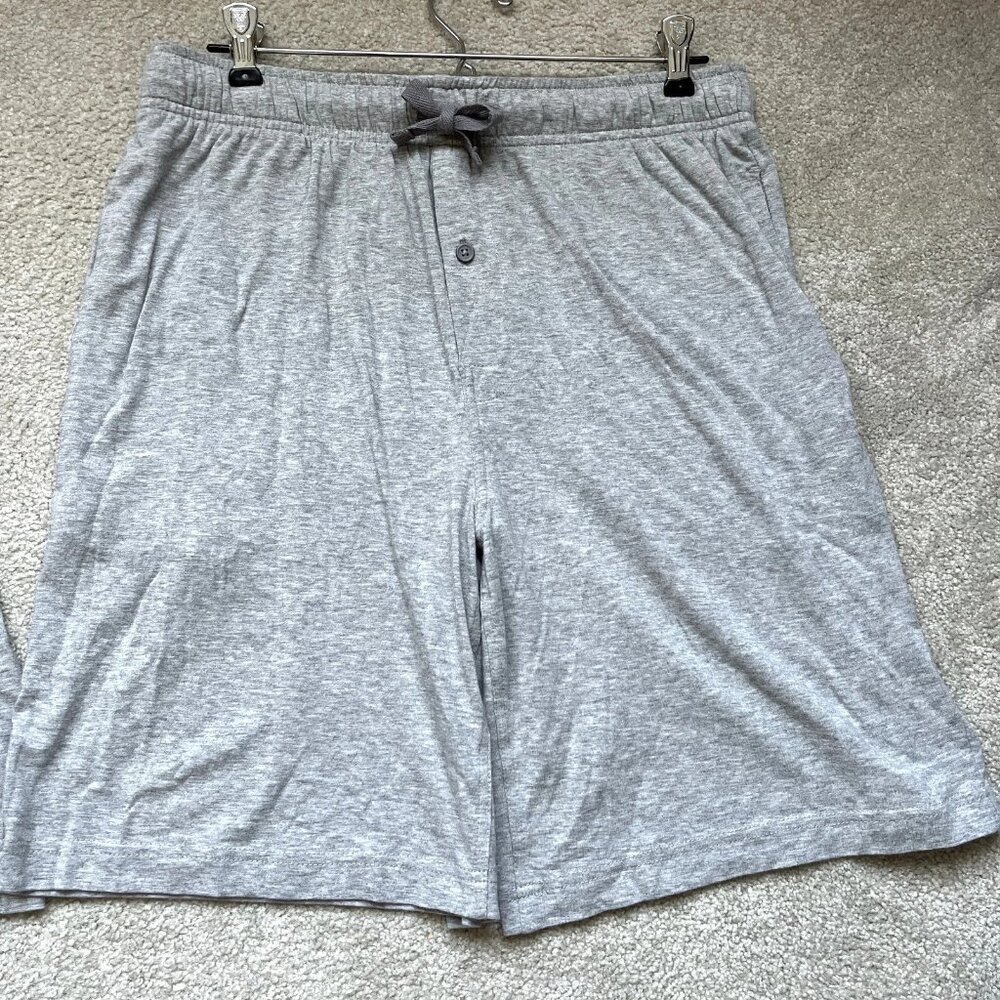 Goodfellow & Co. Men's 9" Knit Pajama Shorts With Pockets Drawstring Waist Grey